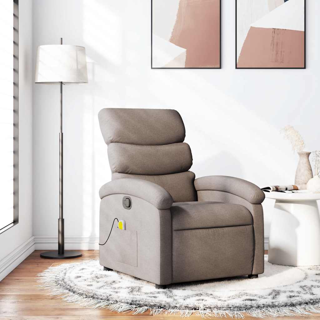 Sillón de masaje reclinable cuero sintético color capuchino