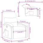 Sillón de masaje reclinable cuero sintético color capuchino