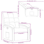 Sillón reclinable de tela gris oscuro