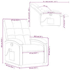 Sillón de masaje reclinable de tela gris taupé