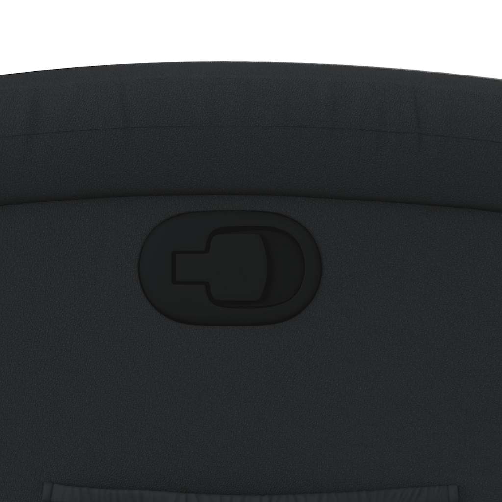 Sillón reclinable de cuero auténtico negro