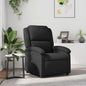 Sillón reclinable de cuero auténtico negro
