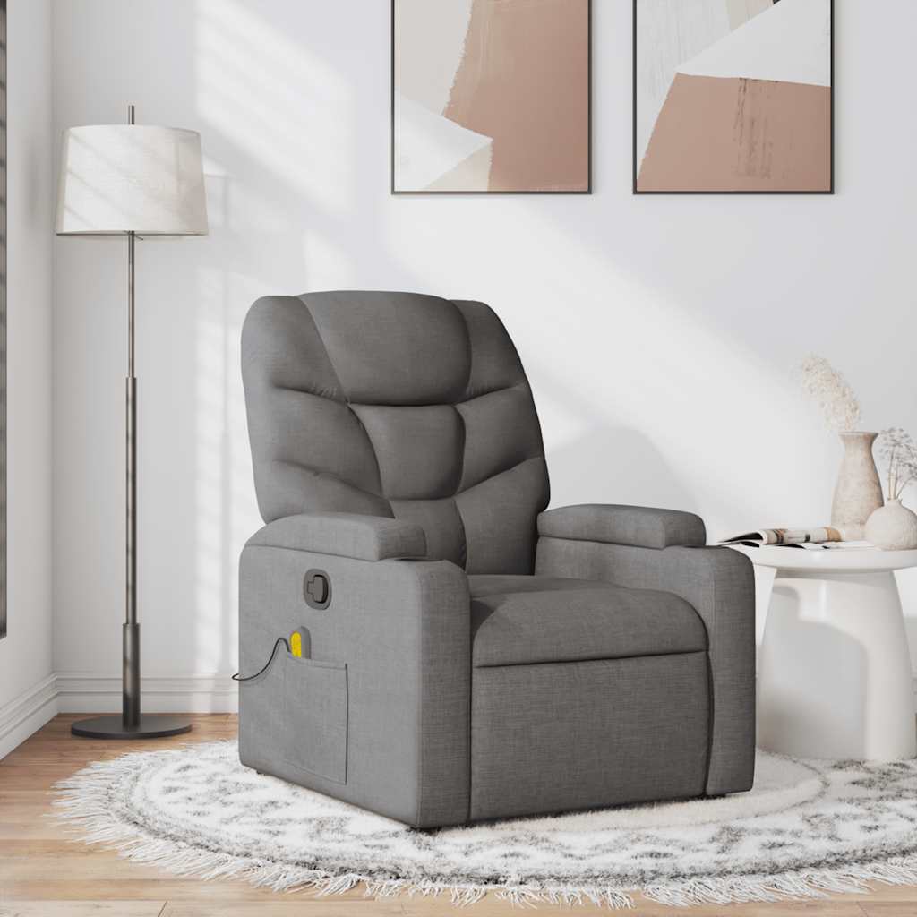Sillón de masaje reclinable cuero sintético color capuchino