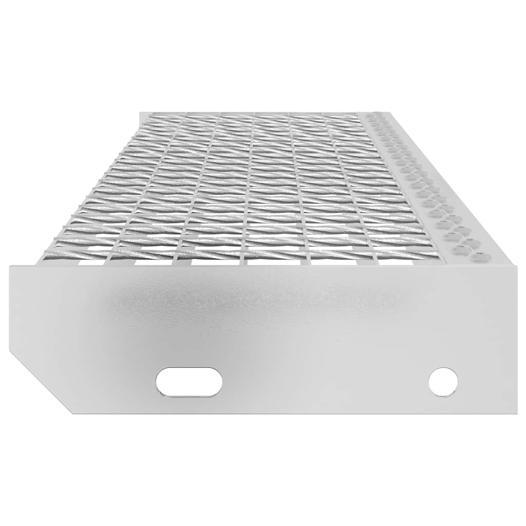 Peldaño de rejilla acero galvanizado 100x24x7 cm