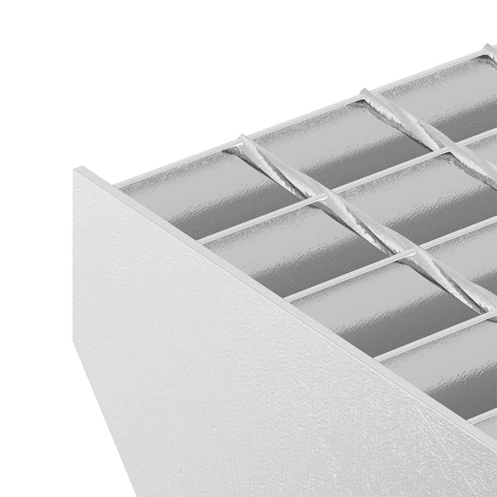 Peldaño de rejilla acero galvanizado 100x24x7 cm