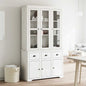 Aparador alto BODO madera maciza de pino gris 115,5x43x200,5 cm