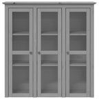 Aparador alto BODO madera maciza de pino gris 115,5x43x200,5 cm