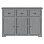 Aparador alto BODO madera maciza de pino gris 115,5x43x200,5 cm