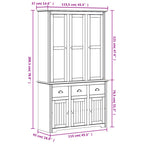 Aparador alto BODO madera maciza de pino gris 115,5x43x200,5 cm