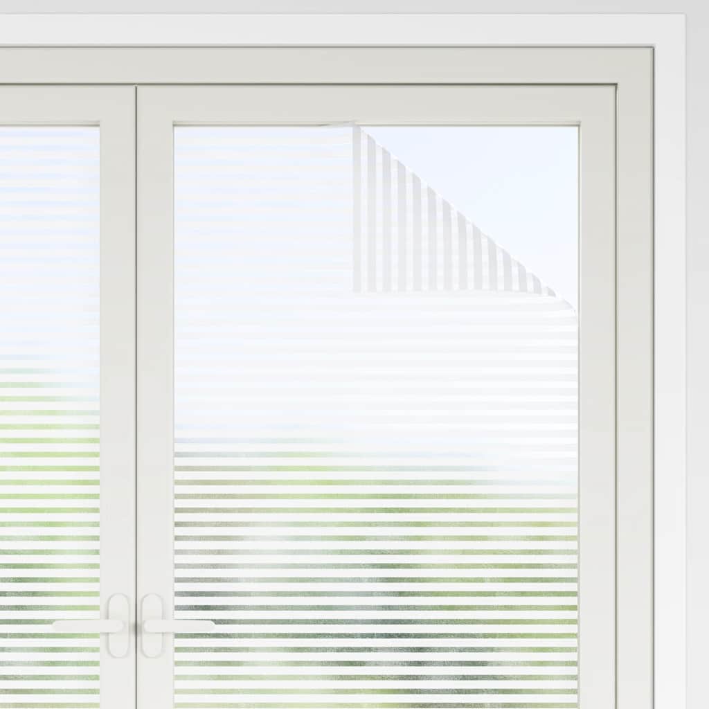 Láminas de ventana esmerilada diseño de rayas PVC