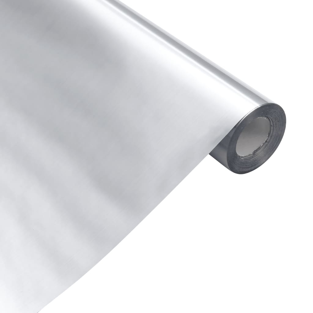 Pegatinas de mueble autoadhesivas PET plateado 90x500 cm