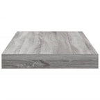 Estantes pared 2 uds madera ingeniería gris Sonoma 40x10x1,5 cm