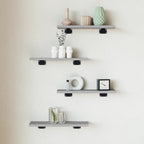Estantes pared 2 uds madera ingeniería gris Sonoma 40x10x1,5 cm