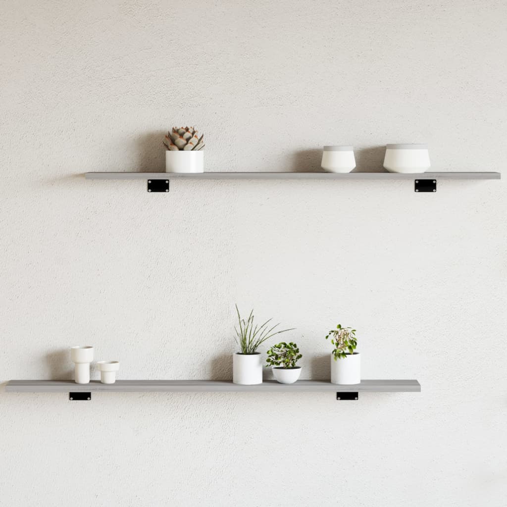 Estantes pared 4 ud madera ingeniería roble artisan 40x10x1,5cm