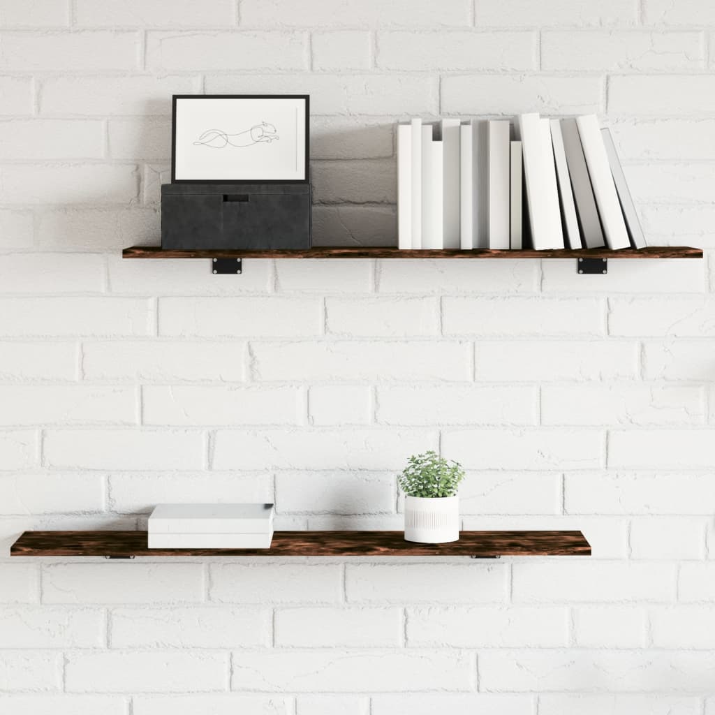 Estantes pared 4 ud madera ingeniería roble artisan 40x10x1,5cm