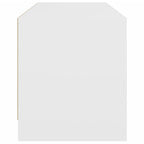 Mueble de TV con puertas de vidrio blanco 102x37x42 cm