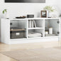 White TV cabinet with glass doors 102x37x42 cm