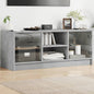 White TV cabinet with glass doors 102x37x42 cm