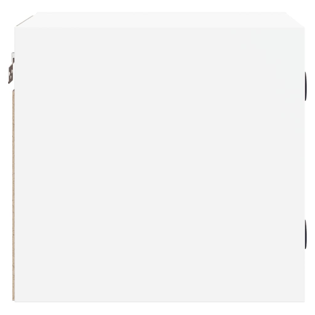Mesitas de noche con puertas de vidrio 2 uds blanco 35x37x35 cm