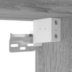 Mesitas noche con puertas vidrio 2 uds gris Sonoma 35x37x35 cm