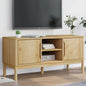 Mueble de TV FLORO madera maciza de pino blanco 114x43x55 cm