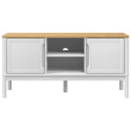 Mueble de TV FLORO madera maciza de pino blanco 114x43x55 cm
