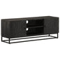 Mueble de TV madera maciza de mango y hierro 110x30x40 cm