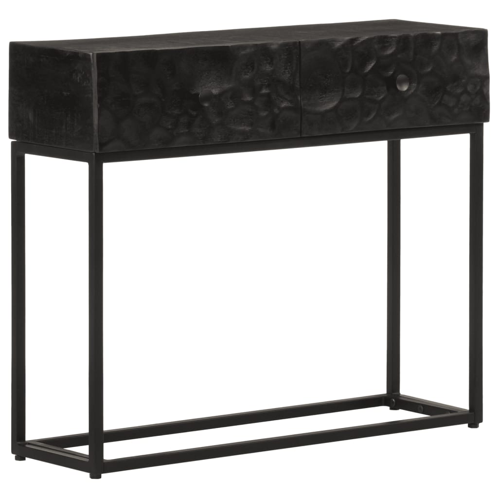 Solid mango wood and iron console table 90x30x76 cm