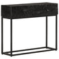 Mesa consola madera maciza de mango y hierro 90x30x76 cm