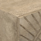Cómoda madera maciza de mango y hierro 55x30x76 cm