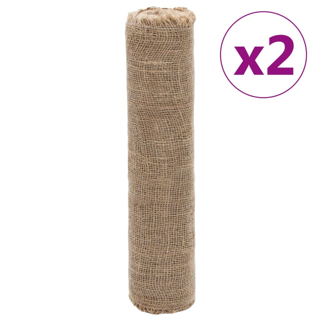 Rollos de yute 2 unidades 0,5x50 m 100% yute 200 gsm
