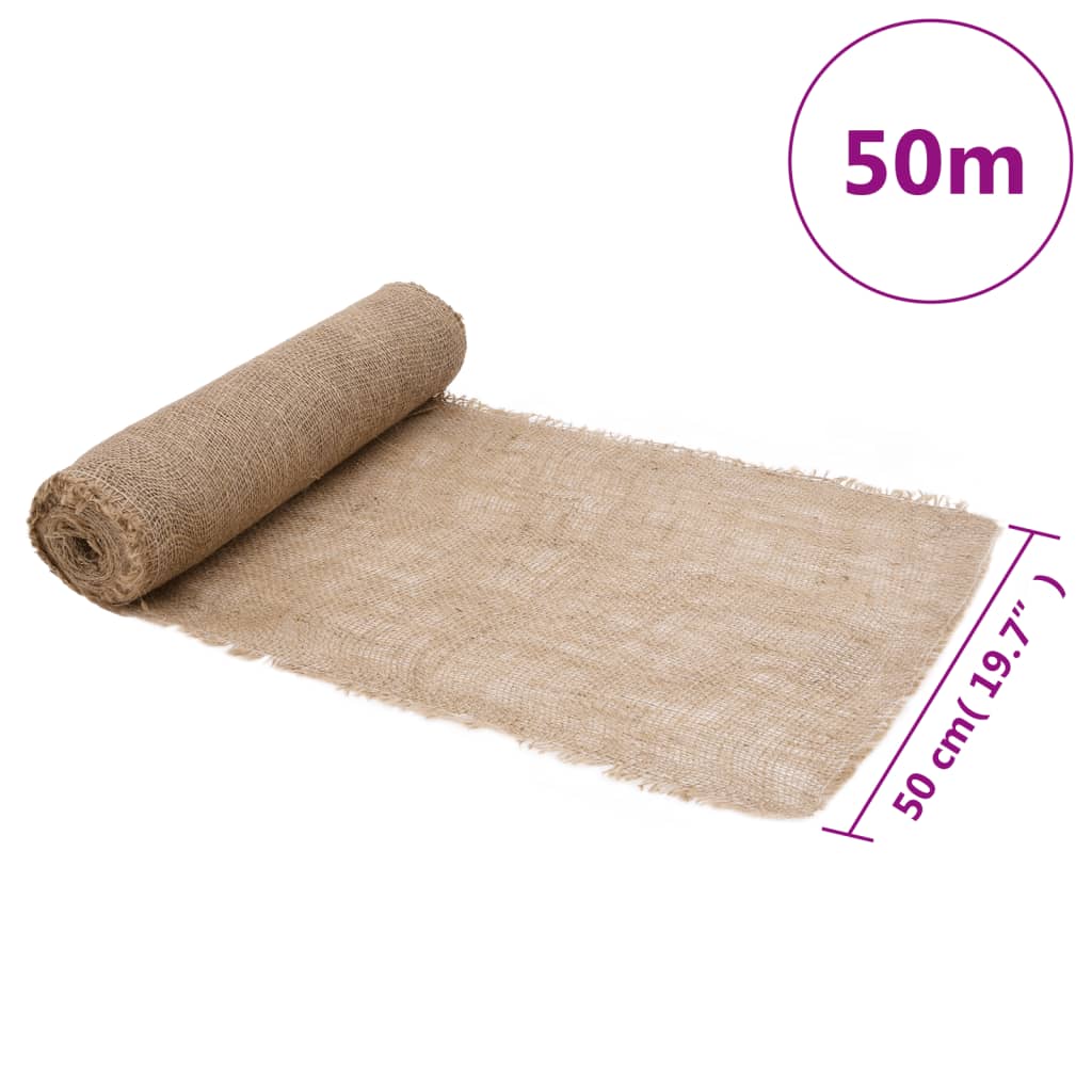 Rollos de yute 2 unidades 0,5x50 m 100% yute 200 gsm
