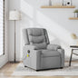 Sillón reclinable de masaje de piel sintética negra