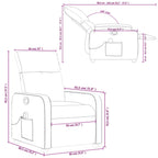Sillón reclinable de masaje de piel sintética negra