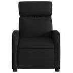 Sillón reclinable de masaje de piel sintética negra