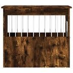 Jaula para perros madera ingeniería roble ahumado 55x75x65 cm