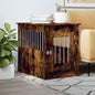 Jaula para perros madera ingeniería roble ahumado 55x75x65 cm