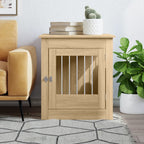 Jaula para perros madera ingeniería roble Sonoma 64,5x80x71 cm