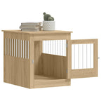 Jaula para perros madera ingeniería roble Sonoma 64,5x80x71 cm