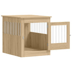 Jaula para perros madera ingeniería roble Sonoma 64,5x80x71 cm
