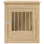 Jaula para perros madera ingeniería roble Sonoma 64,5x80x71 cm