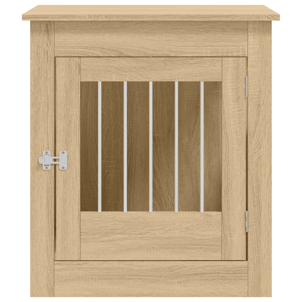 Jaula para perros madera ingeniería roble Sonoma 64,5x80x71 cm