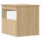 Jaula para perros madera ingeniería roble Sonoma 64,5x80x71 cm