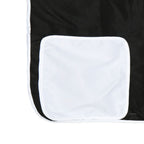 Cama alta infantil com cortinas, madeira de pinho branco e preto, 80x200 cm