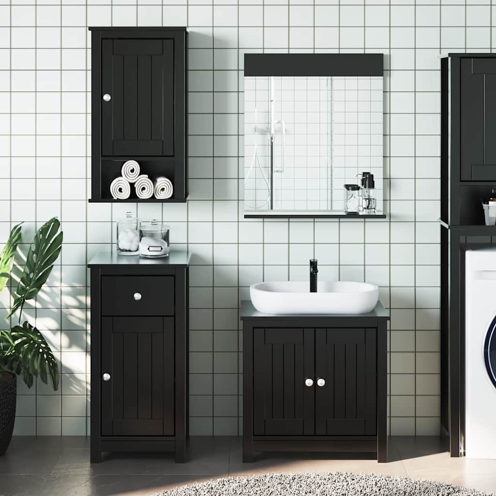 Juego de muebles de baño 5 pzas madera ingeniería roble Sonoma