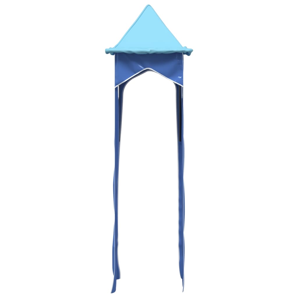 Cortinas para cama alta con torre poliéster azul