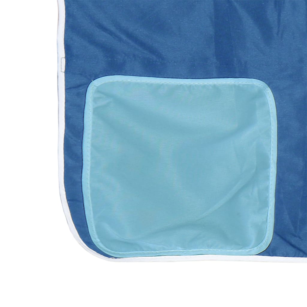Cortinas para cama alta con torre poliéster azul