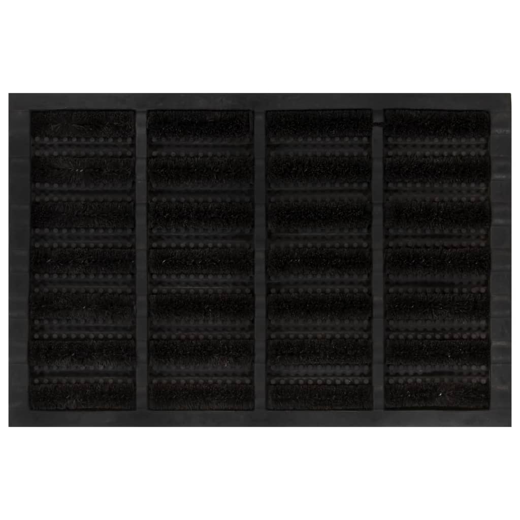 Felpudo rectangular de goma y fibra de coco 40x60 cm