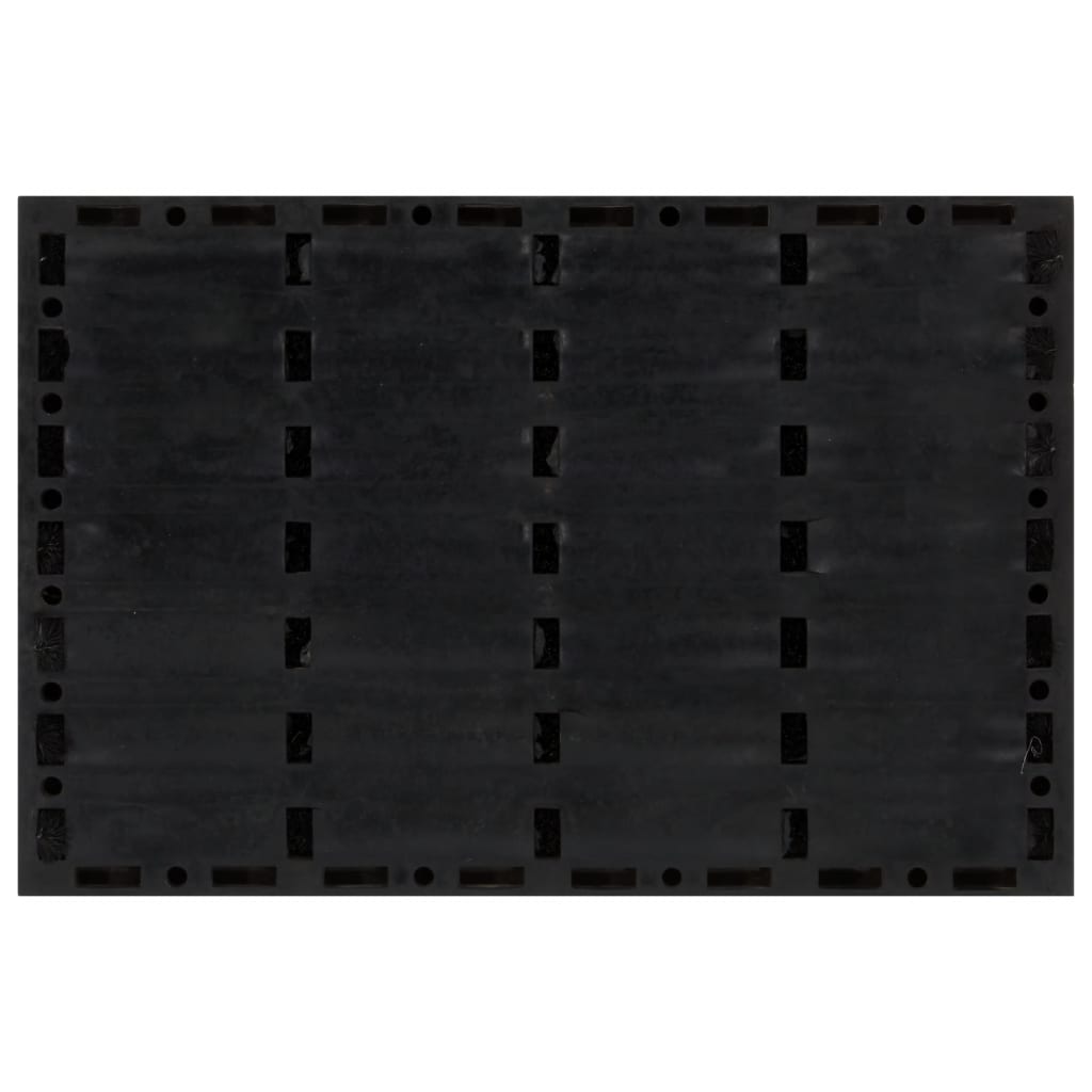 Felpudo rectangular de goma y fibra de coco 40x60 cm