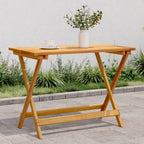 Mesa de comedor de jardín madera maciza de teca 150x90x75 cm